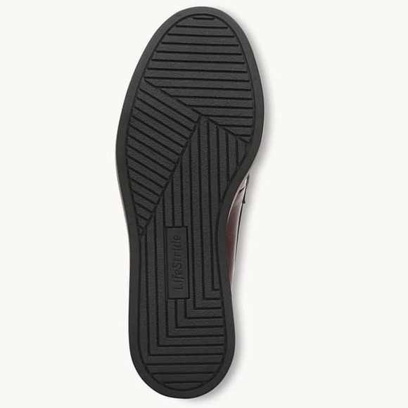 LifeStride Dolce Bit Wedge Loafer Wine Red Faux Leather Womens Sz 9.5 W WIDE New - Picture 11 of 12